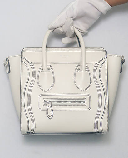 Debossed Nano Luggage Bag, front view